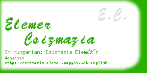elemer csizmazia business card